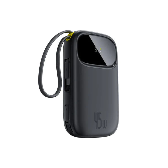 بنك طاقة بيوس إينرفيل FC31 Qpow3 مع عرض رقمي 2 مع كابلات USB-C مدمجة 20000 مللي أمبير ساعة 45 واط - أسود كونيكسيك