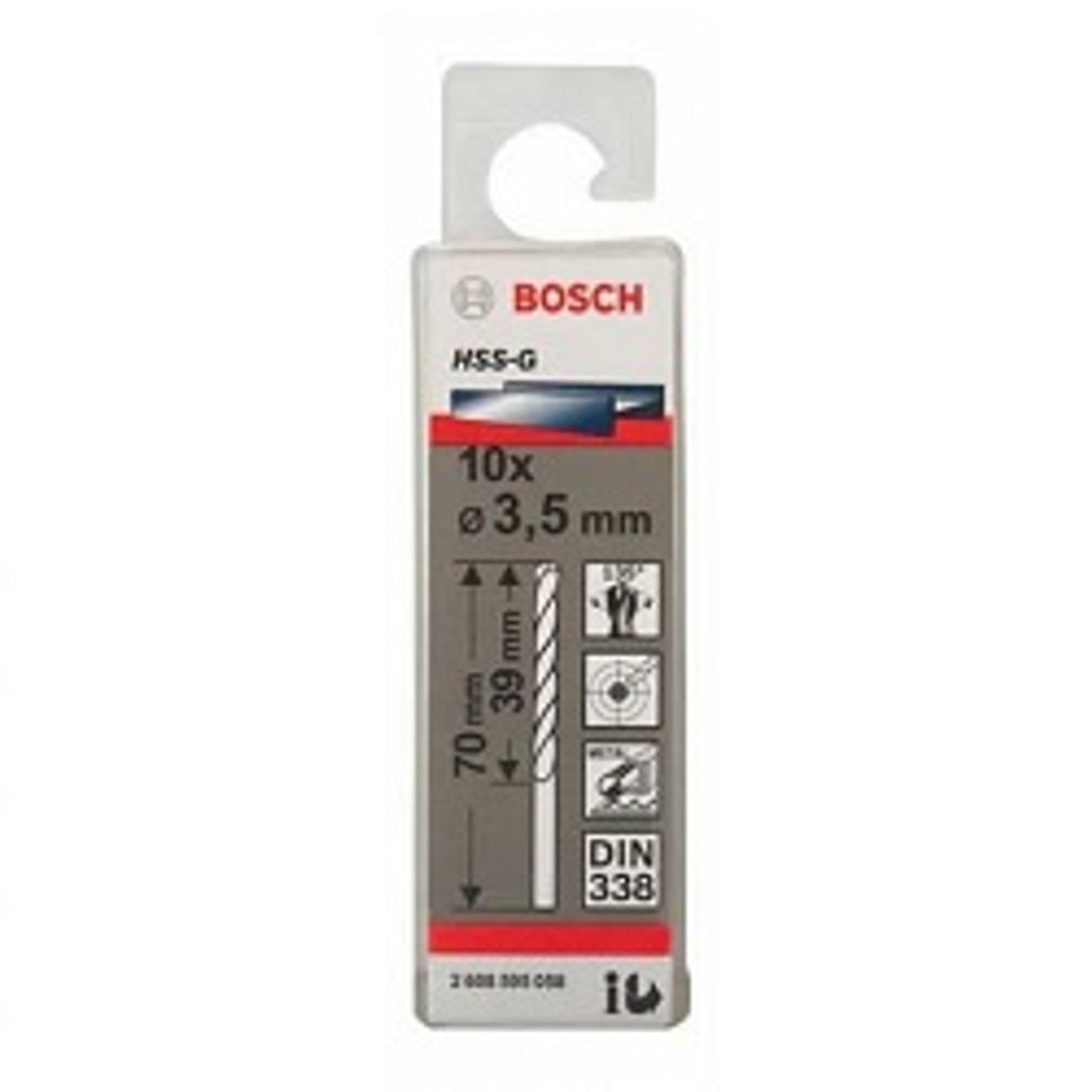 Bosch - Metal Bit HSS G 3.5MM (10 Pcs)
