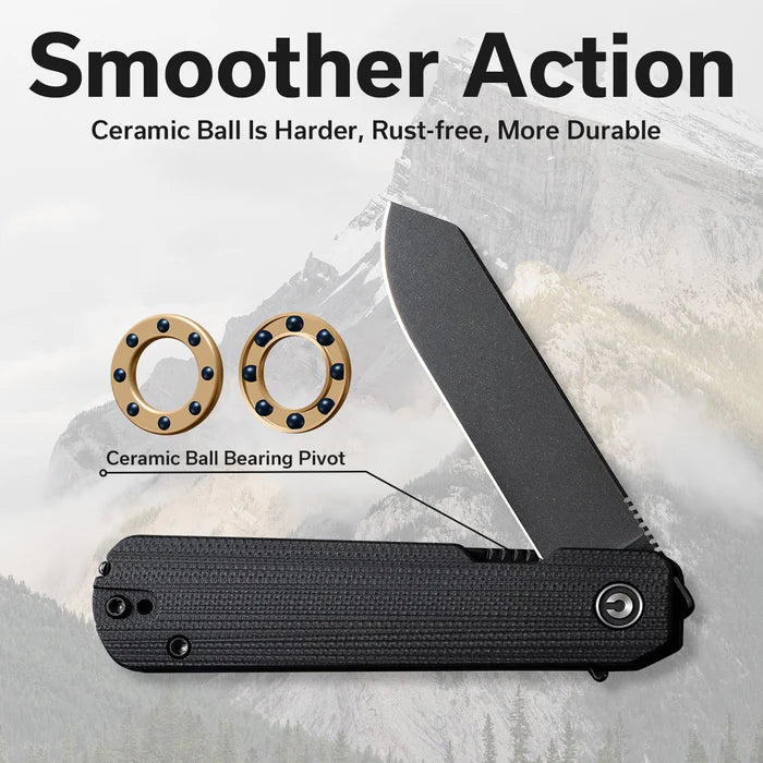 CIVIVI Sendy Milled Black G10