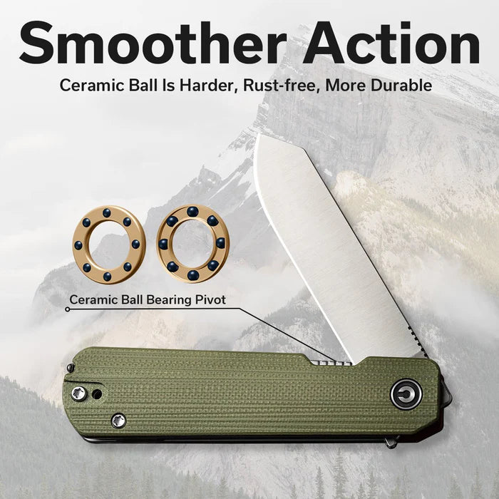 CIVIVI Sendy Milled Green/Red G10