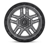 FUEL | D701 أمو | 17×9 6X5.5 إزاحة 1مم | رمادي مطفي / أسود مع حلقة حبيبات