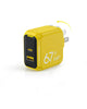 AOHI Magcube 67W Dual-Port Foldable GaN Charger (Yellow/Black)
