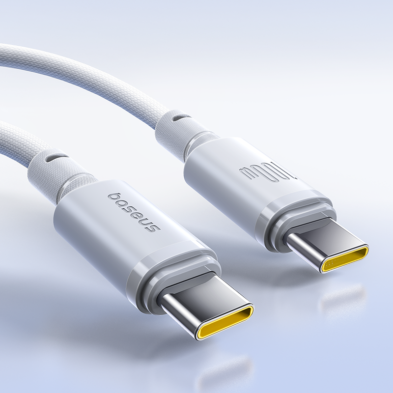 Baseus New Braided Fast Charging Cable USB-C to USB-C 100W 1m - White