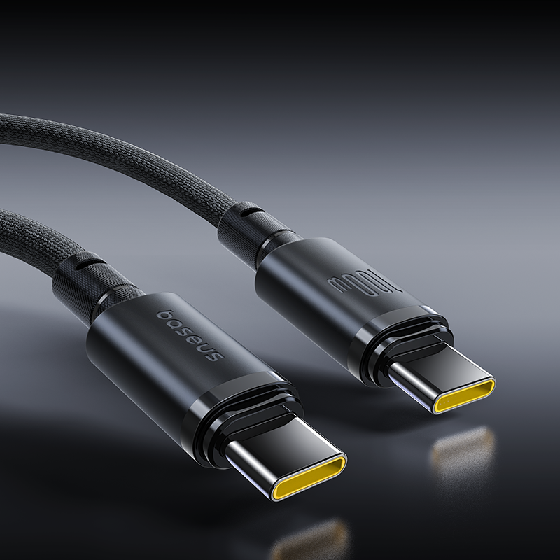 Baseus New Braided Fast Charging Cable USB-C to USB-C 100W 1m - Black