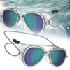 Vintage Blue / Silver Frame Swim Goggles
