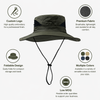 UPF50+ UV Protection Waterproof Hat