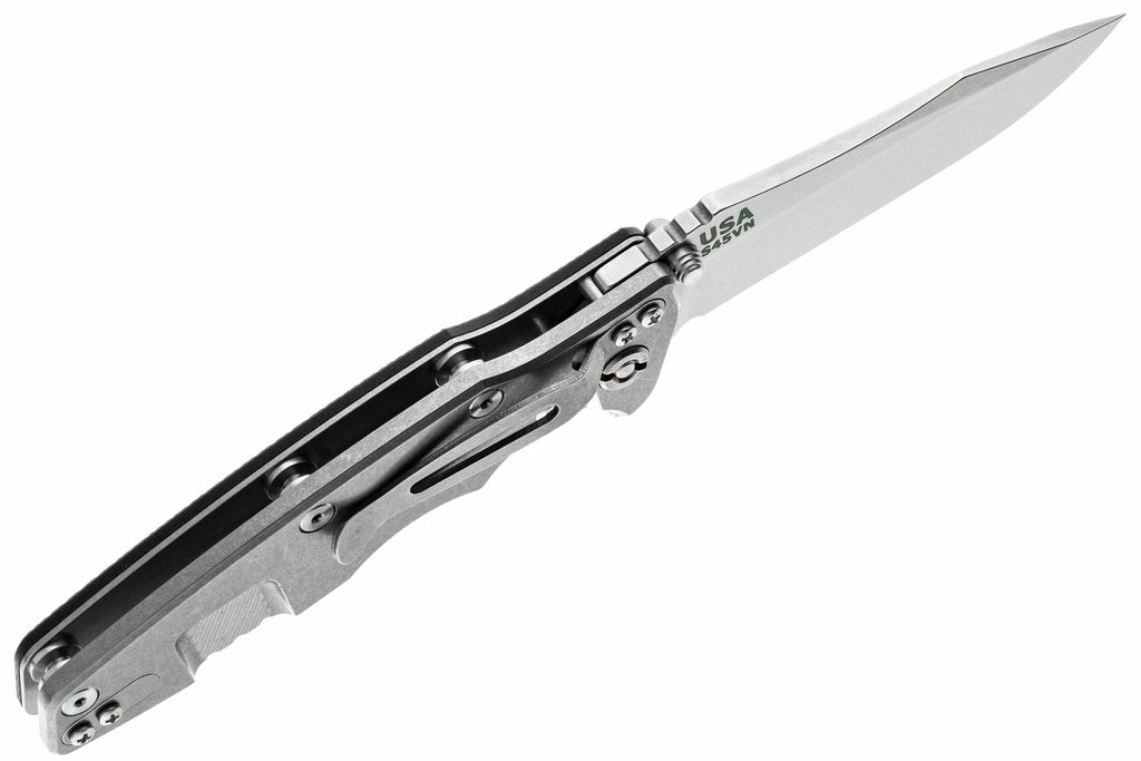 Hinderer Eklipse Spear Point S45VN - Stonewashed Titanium & Blade - Black G- 10