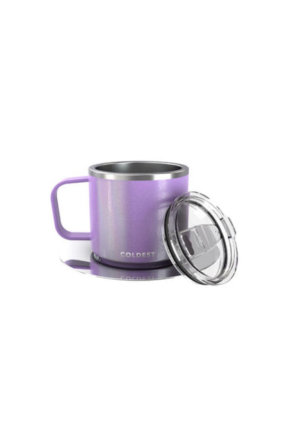 Coldest Espresso Cup | Saturn's Moon Purple Glitter