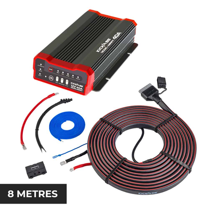 Kickass 40A DCDC Charger & 8M Heavy Duty DCDC Wiring Kit
