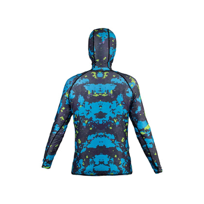 Camouflage Lycra Blue-Green Suit