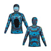 Camouflage Lycra Blue-Green Suit