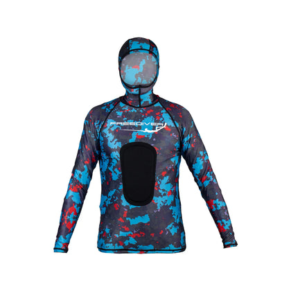 Camouflage Lycra Blue-Red Suit