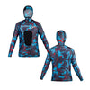 Camouflage Lycra Blue-Red Suit
