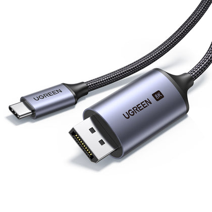 Ugreen CM556 cable with USB-C and DisplayPort 8K connectors, 2 m long - gray