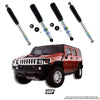 BILSTEIN | 0-2.5″ FRONT 5100 & 0-2″ REAR 4600 SHOCKS KIT | H2 4WD 2003-2009