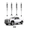 FOX | 0-1.5″ FRONT & 0-1″ REAR 2.0 PERFORMANCE SHOCKS KIT | CHEVY/GMC 2500HD 4WD 2020+