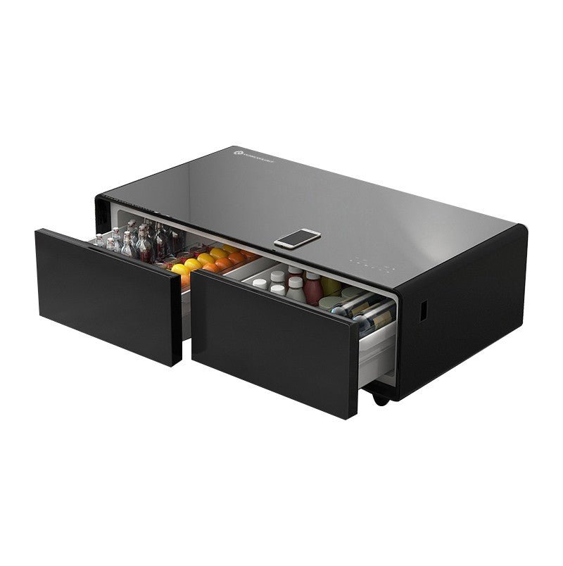 Powerology Coffee Table Fridge Powerful 40W Speakers 135L Black