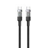 Porodo Braided Cable Transparent USB-C To USB-C Fast Charge & Data 1.2m/4ft