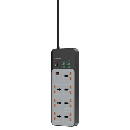 Porodo 3000W | 7AC Universal Power Strip with 6 USB Ports (4C + 2A)