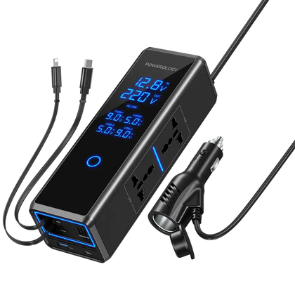 Powerology 300W  | x2 AC Socket Car Power Inverter