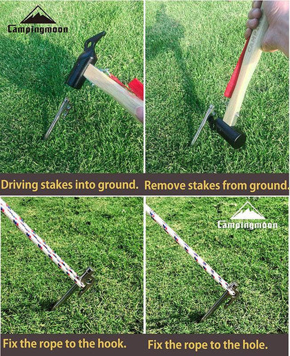 Campingmoon 8 Pieces Nail Pegs Stainless Steel - 20 cm