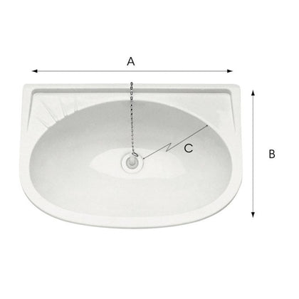 Plastic sink white