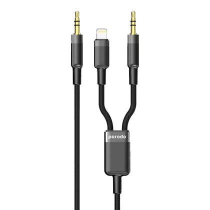 Porodo Multi-Device AUX 3.5mm|Lightning Cable(4ft/1.2m)