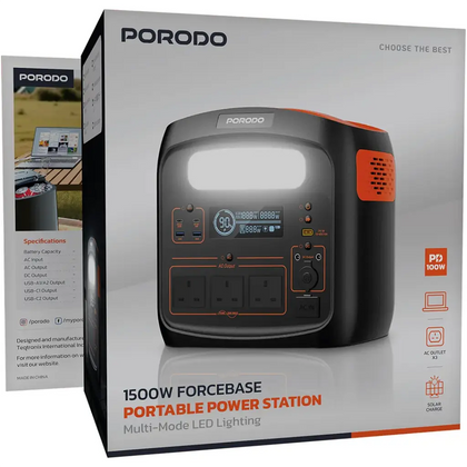 Porodo 1500W Forcebase Portable Power Station