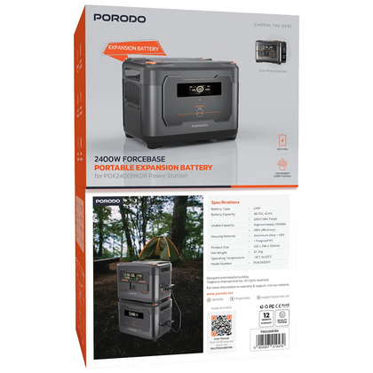 Porodo 2400W Forcebase Portable Expansion Battery