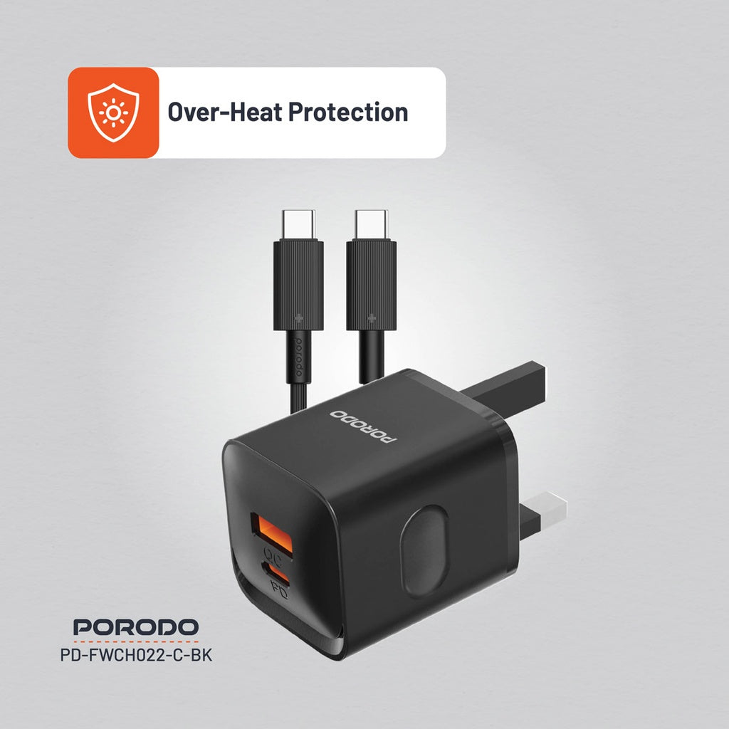 Porodo Dual port Wall Charger UK