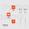 Porodo USB-C to Lightning Aluminum Braided Cable