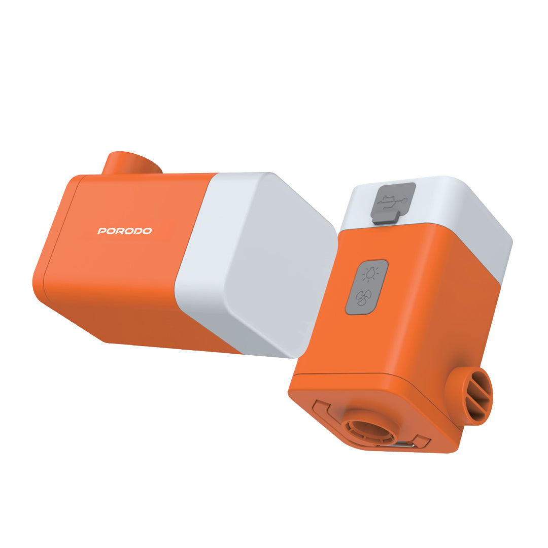 Porodo Lifestyle 4-Function Portable Pump - Orange