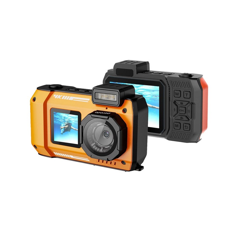 Porodo Waterproof Digital Camera Dual Screen & 18x Zoom
