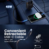 Powerology Cyber 81W USB - C Retractable Car Charger