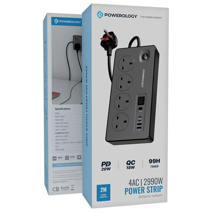 Powerology 4AC | 2990W Power Strip PD 20W