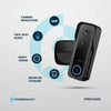 Powerology IP65 265GB 3MP Infrared Smart Camera Doorbell 5200mAh with Voice