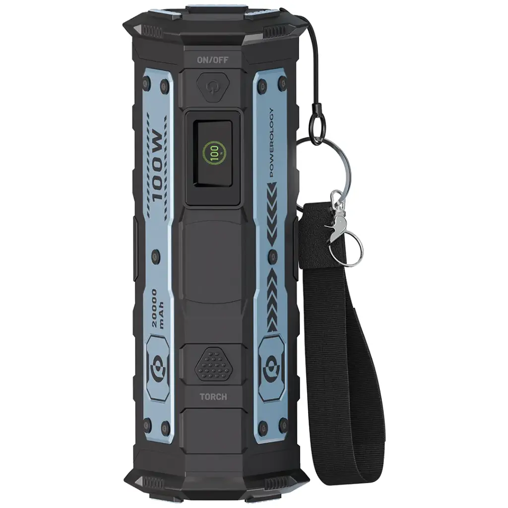 Powerology TorchPower 20000mAh Power Bank  Built-in Flashlight