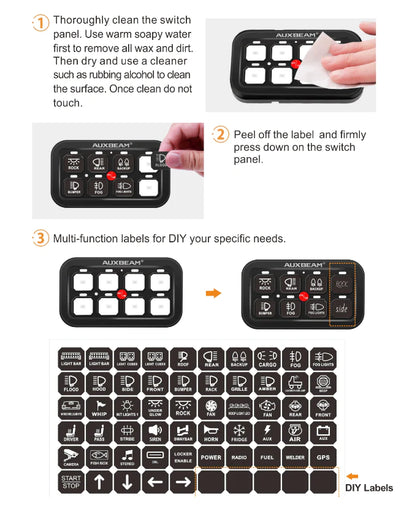 120 Universal Stickers For Switch Panel