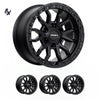 EVEREST (18X9) RAID MATT BLACK 4x ALLOY WHEELS (6/135) +12