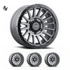 رانجر/إيفرست/بوير/ترايتون لاند روفر (17×8.5) 4x RECON PRO رمادي فحمي 6×5.5 +25 إزاحة