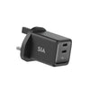 SIA وول تشارجر GAN PD/PPS 45W دوال Type-C بورت - بلاك-جراي - UK
