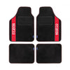 Sparco Car Mats Carpet Red With Tire Pattern Press Heel Pad