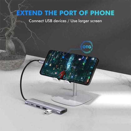 Ugreen USB Type C to HDMI + USB 3.0*3 + PD Power Converter CM136