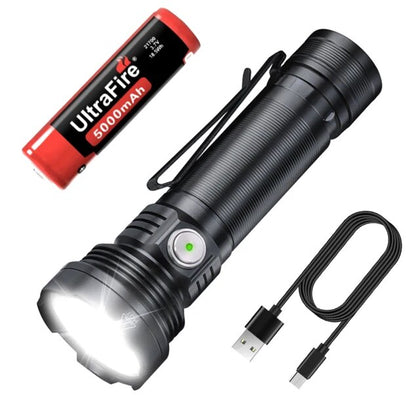 UltraFire ET28 2500 Lumen High Power Led Flashlights Tiki Edc Flashlight 20W Camping Lantern Searchlight Rechargeable Lamp Torch