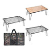 Campingmoon 3 Folding Multipurpose Tables with 1 Bamboo Board