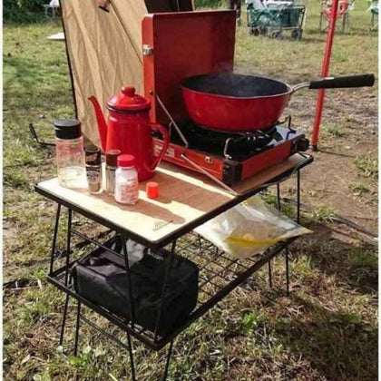 Campingmoon 3 Folding Multipurpose Tables with 1 Bamboo Board