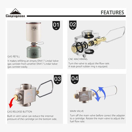 Campingmoon Gas Refill Adapter