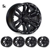 Prado 250 (17X8) 5x MATT BLACK VAPOUR WHEELS (6/139.7) +30 OFFSET