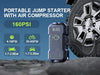 مبدئ تشغيل السيارة F1 PRO من كروني مع ضاغط هواء 160PSI، بطارية بقوة 4500A، حزمة بطارية لبدء تشغيل السيارة (بنزين 9 لتر / ديزل 8 لتر)، صندوق قفز 12 فولت، شحن سريع من نوع-C، USB QC 3.0، كابل تمديد القفز