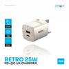 Pawa Retro 25W With PD+QC Port UK Plug